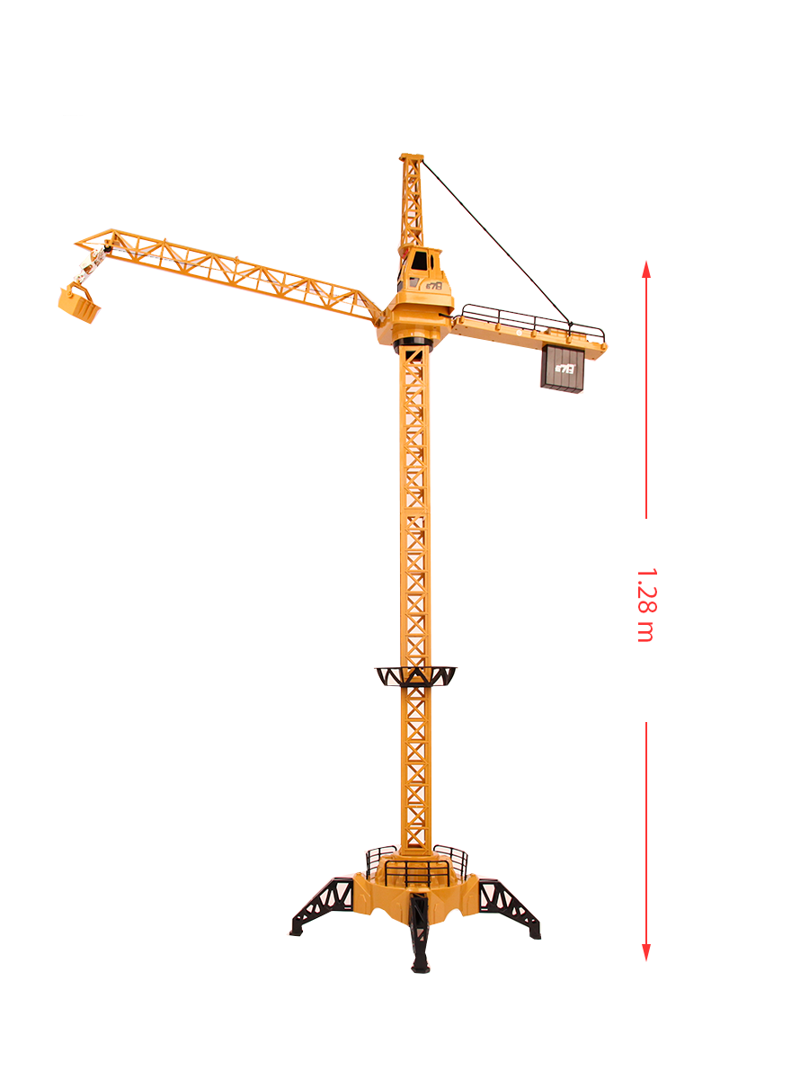 Подъемный башенный кран на дистанционном управлении размером 128 см