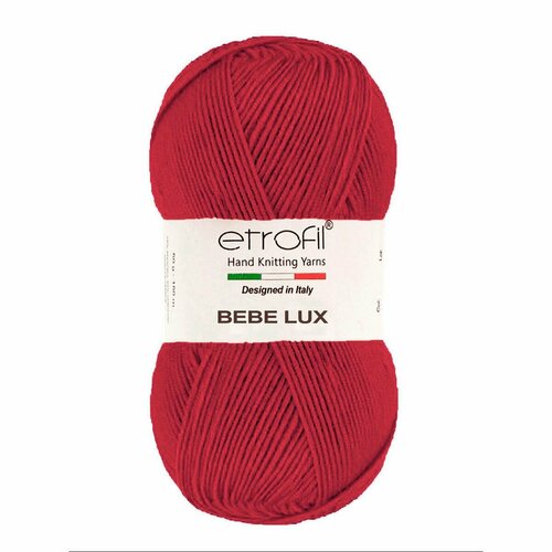 Упаковка 5 штук Пряжа Etrofil 'BABY LUX' 100гр. 250м (60% бамбук, 40% полиамид) (70367 красный)