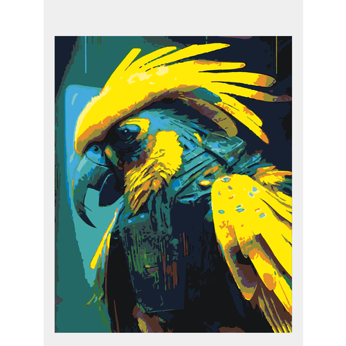 Картина по номерам Selfica Жёлтые перья 50х40см.