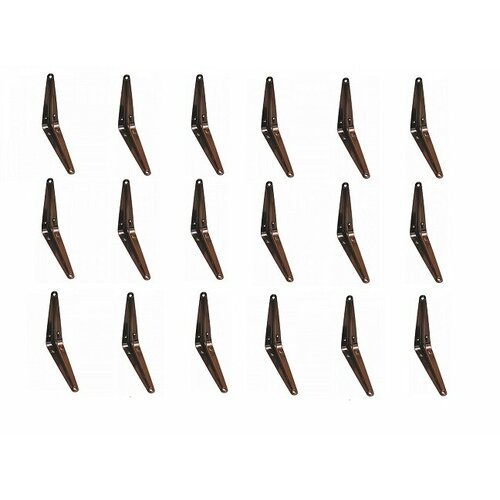 Кронштейн, полкодержатель 75*100, в комплекте 18шт коричневый