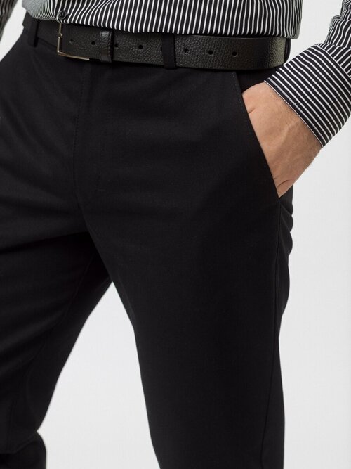Брюки UOMO DORO Мужские брюки чиносы хлопок, размер 50/176-182, черный
