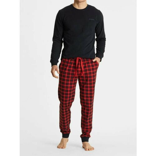 Пижама Atlantic, брюки, лонгслив, размер M, красный