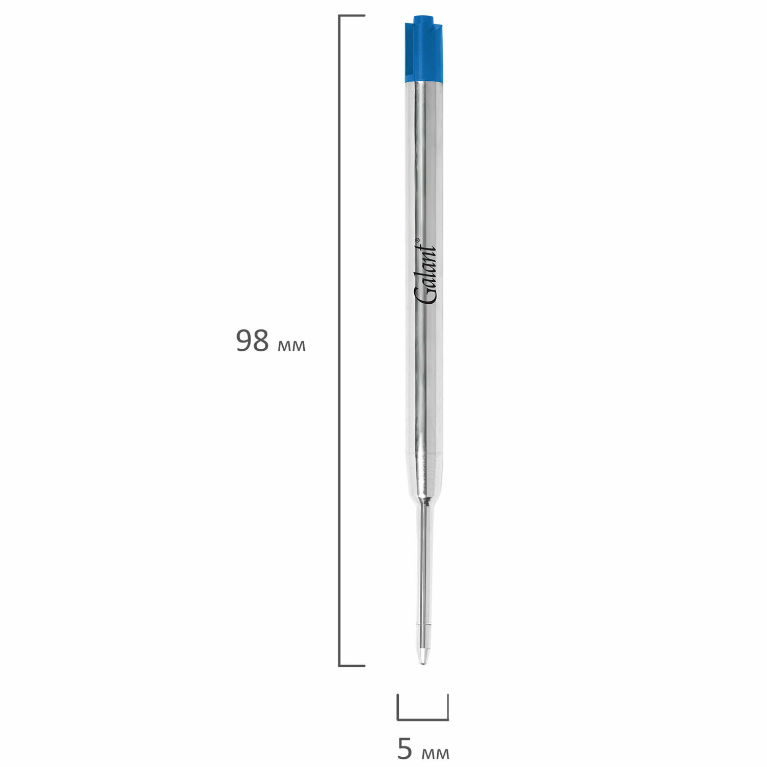 Стержень шариковый тип PARKER, синие, комплект 5 ШТ, пишущий узел 0,7 мм, блистер, GALANT, 170388