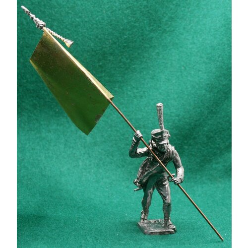 Оловянный солдатик 54 мм Знаменосец Сибирского гренадерского полка Россия 1812 г