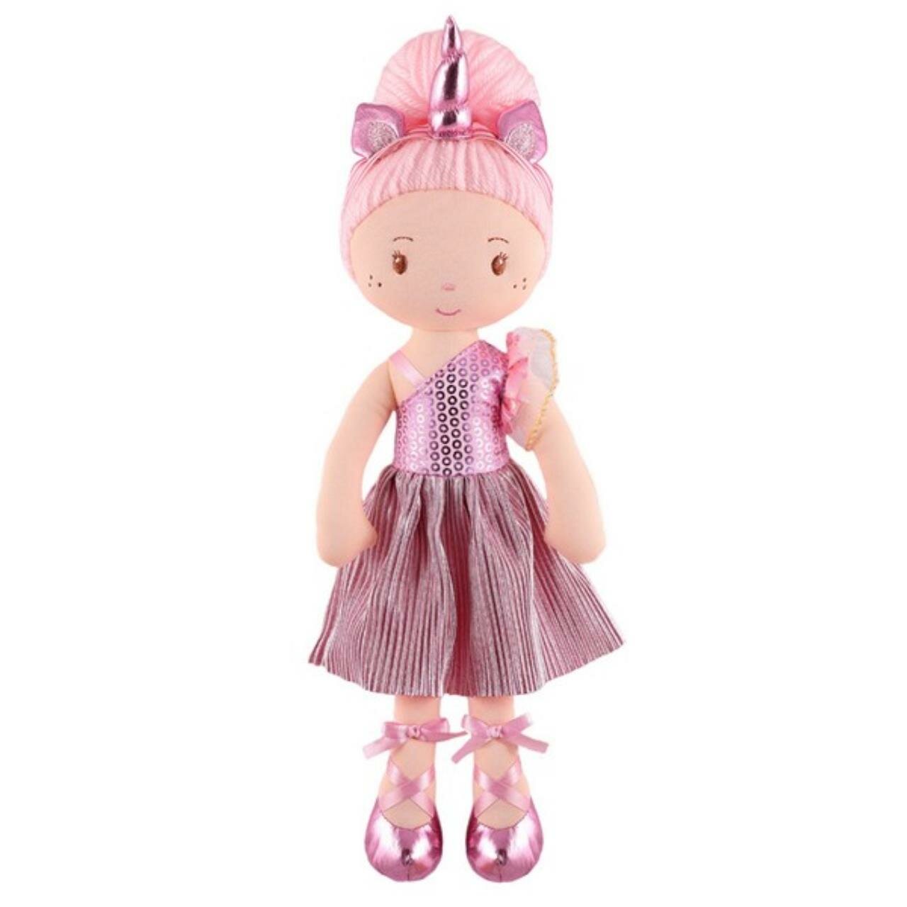 Мягкая игрушка Maxitoys, Кукла Балерина Бэкси в Розовом Платье, 38 см, в п 38x12x9 см