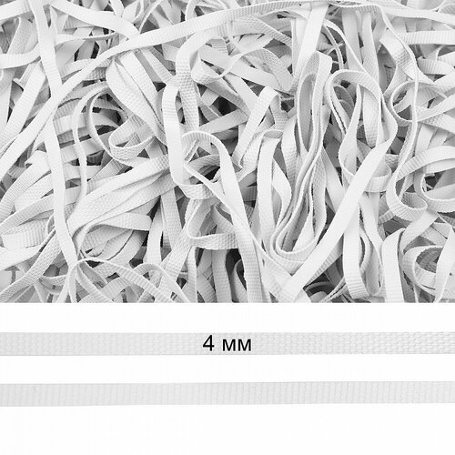 Резинка бельевая TBY латексная, рифленая, 4 мм, белая, 5 кг (TBY.48422)