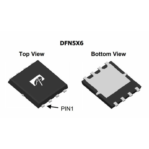 Микросхема AON6752 N-Channel MOSFET 30V 85A DFN5x6 микросхема aoe6932 dual n channel mosfet 30v 85a