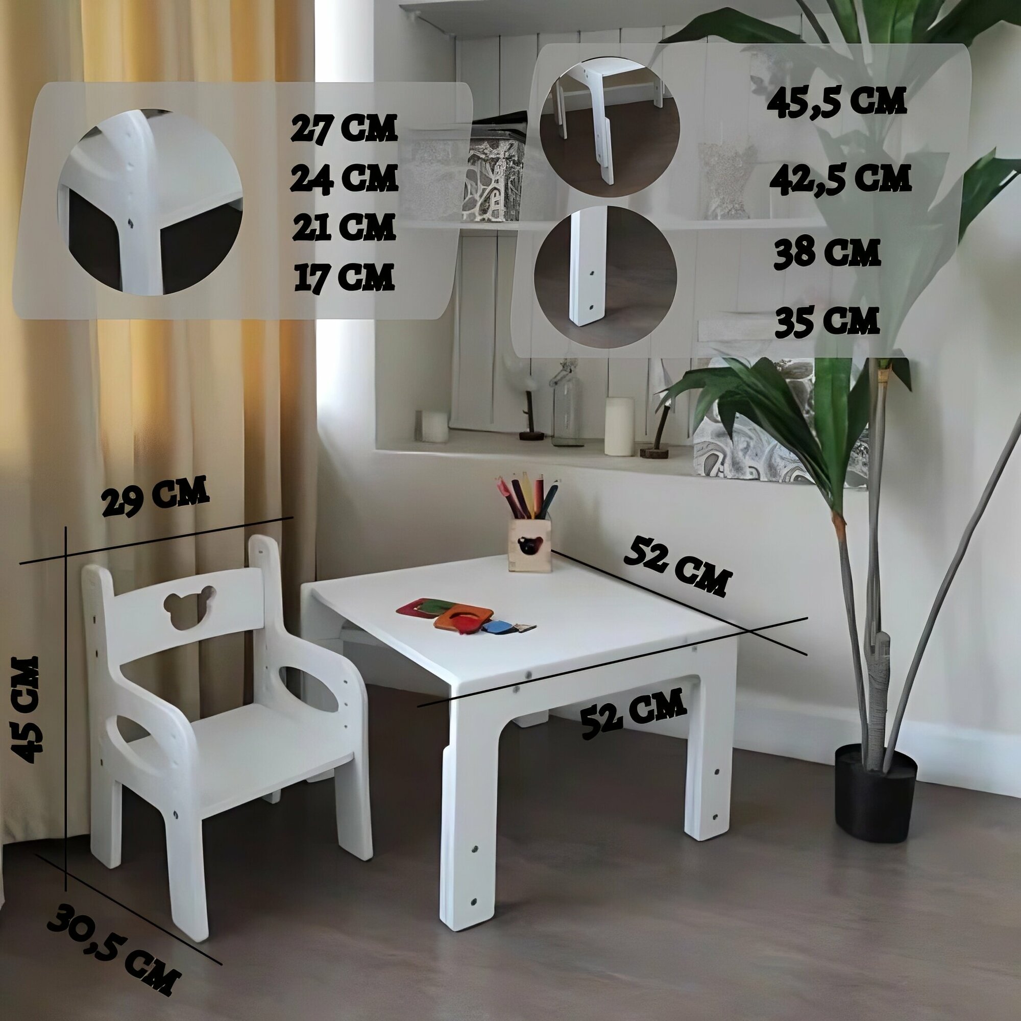 Комплект детской растущей мебели rastistolikids/ Детский стол и стул, от 1 года до 5 лет - фотография № 3