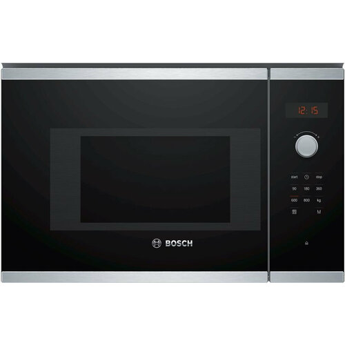 микроволновая печь встраиваемая samsung mg22m8054ak черный Микроволновая печь Bosch BFL523MS0 20л. 800Вт нержавеющая сталь/черный (встраиваемая)