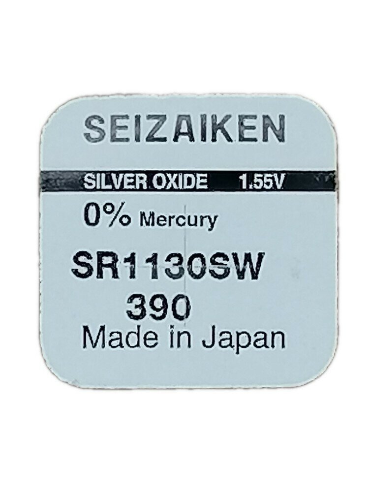 Батарейка SEIZAIKEN 390 (SR1130SW) Silver Oxide 1.55V (1 шт)