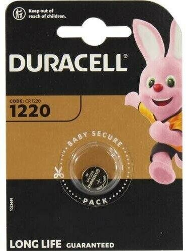 Дисковая батарейка Duracell CR1220 Lithium Battery 3v BL1 , 1шт.