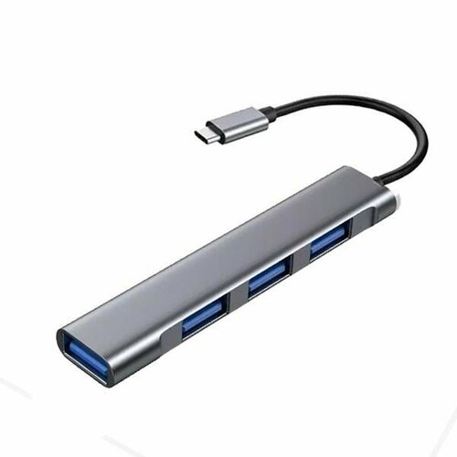HUB адаптер Yesido HB17 4-in-1 Type-C to USB30 3USB20 Алюминий Серый 155000₽