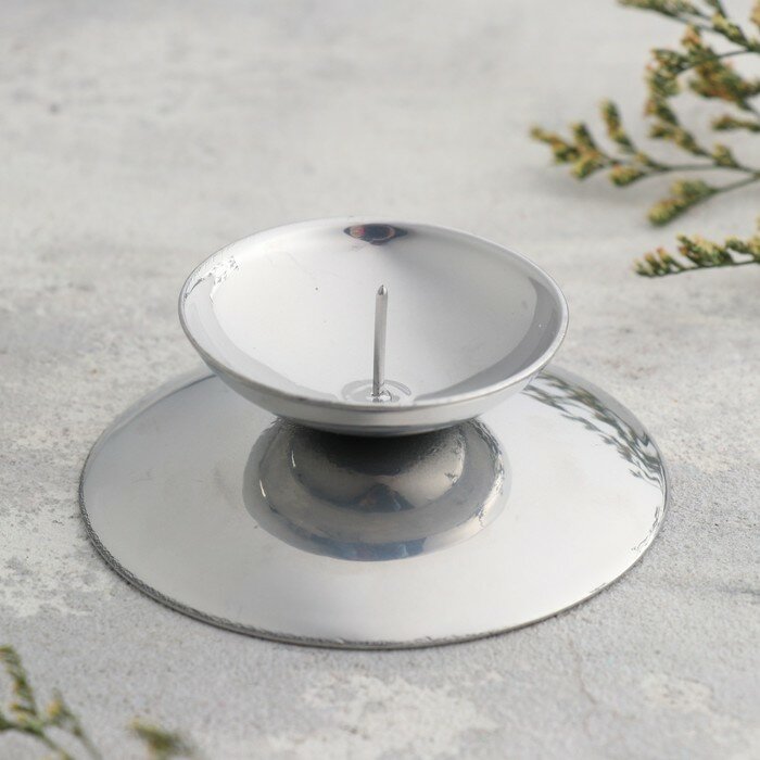 Подсвечник металл на 1 свечу Гадальный Н, 3х7,3 см, серый - фотография № 7