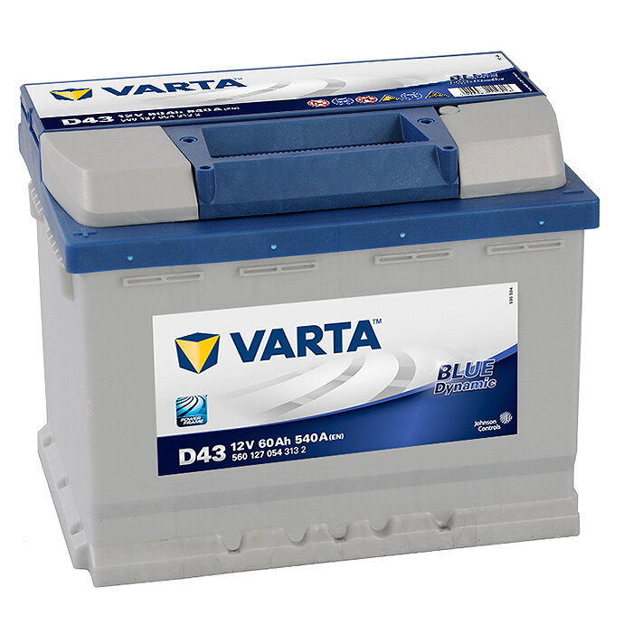 Аккумулятор 60 а/ч, российская полярность VARTA 560 127 054 BLUE dynamic (D43) VAR560127-BD