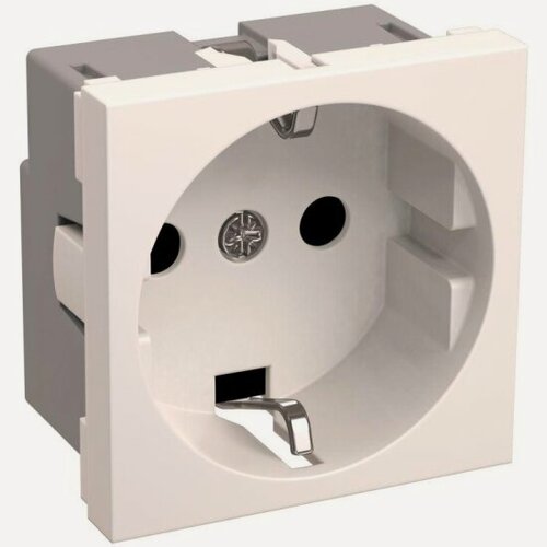 Изображение товара Розетка Iek 1-м Праймер 2мод. 45х45 РКС-20-30-П с заземл. бел, CKK-40D-RSZB2-K01-K