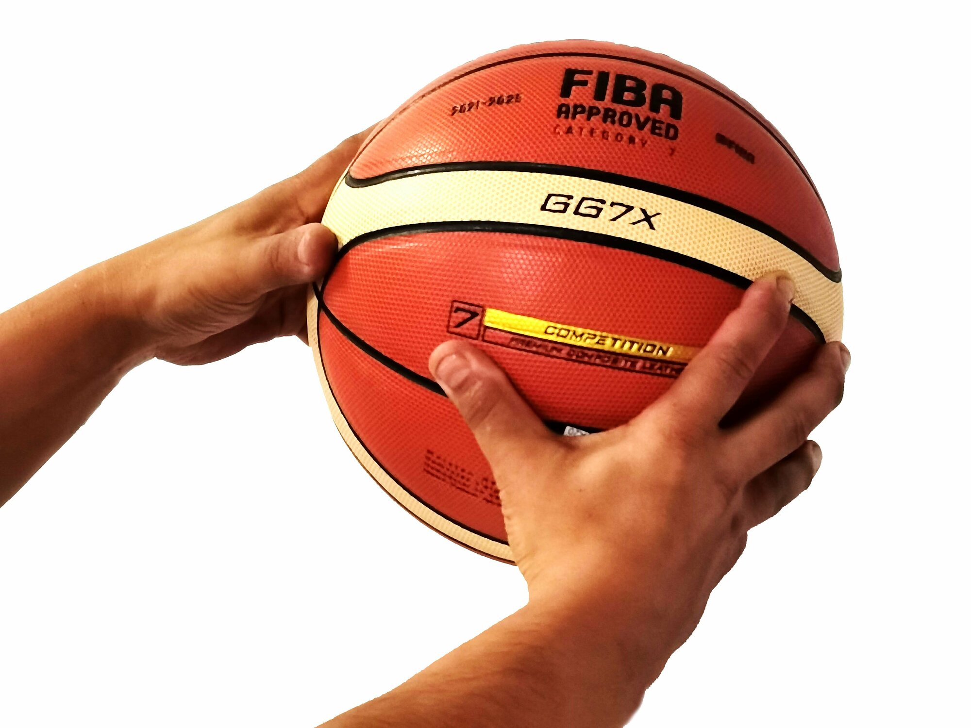 Баскетбольный мяч Molten GG7X. Размер 7. Orange/Ivory. Indoor
