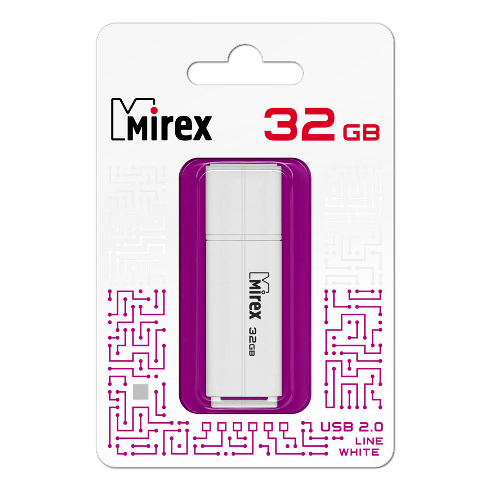 Флешка USB 4Gb Mirex Line 13600-FMULWH04 белый - фото №3