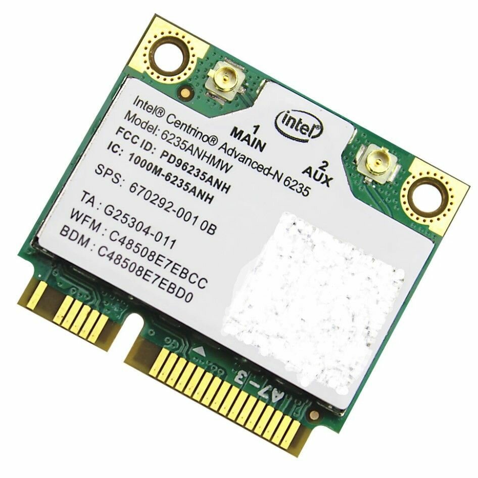 Двухдиапазонная Wi-Fi-карта Для Ноутбука, INTEL 6235 ANHMW Mini PCI-E 2.4/5 ГГц 300 Мбит/с 802.11n /802.11a/g Bluetooth 4.0 Беспроводная WLAN-карта плата Mini PCI-Express