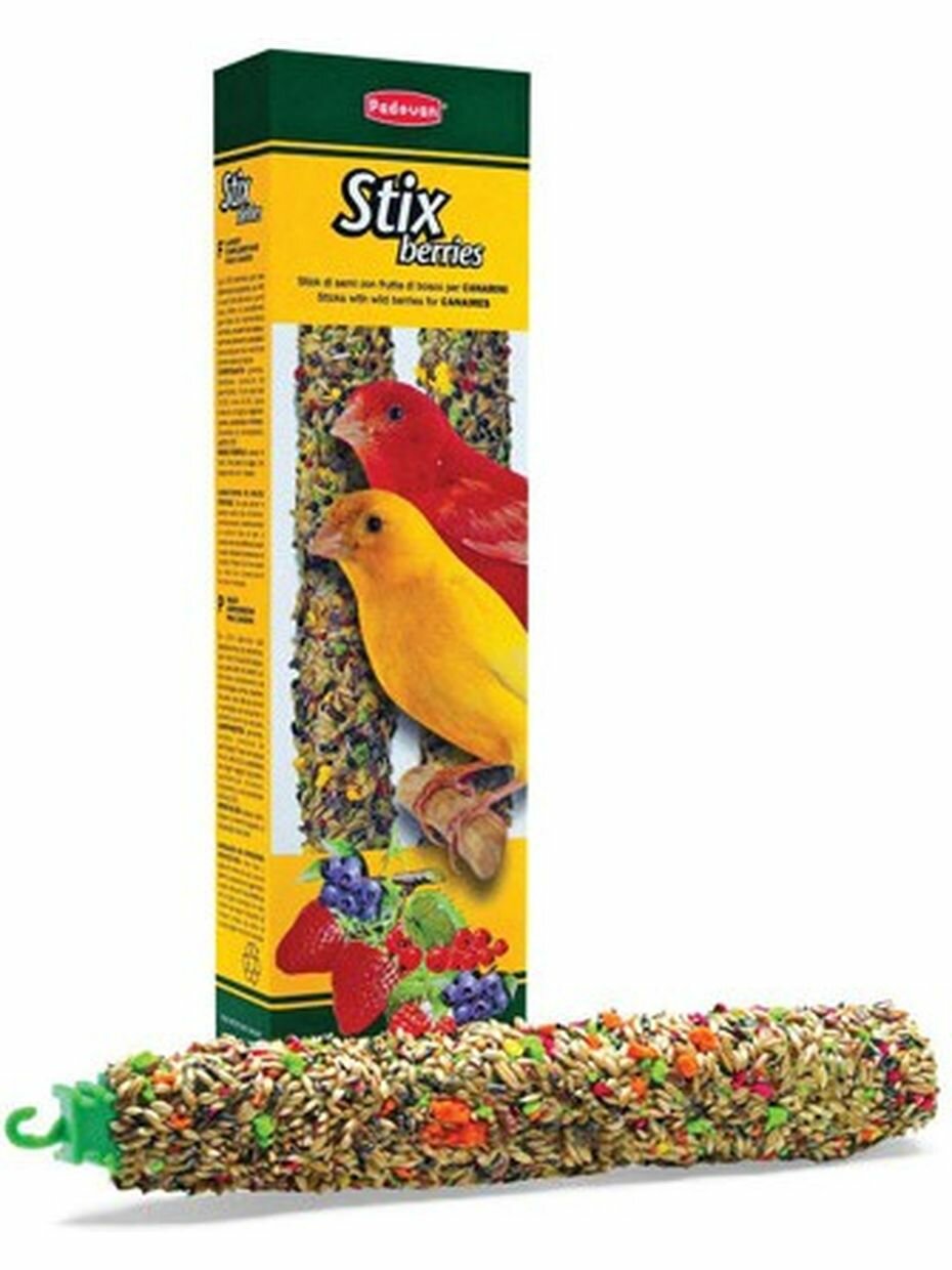 Лакомство для канареек палочки с лесными ягодами PADOVAN STIX BERRIES 80 г