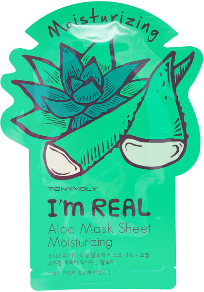 TONYMOLY Тканевая маска для лица с экстрактом алоэ вера увлажняющая I'm ALOE Mask Sheet Moisturizing, 21г - фото №8
