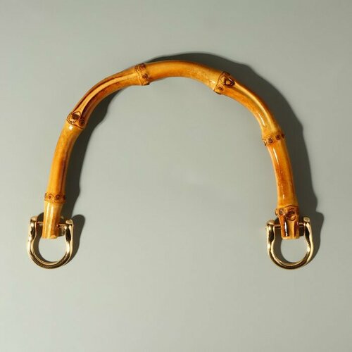 Ручка для сумки бамбук с полукольцами 135 х 105 см цвет бежевыйзолотой 1 шт 880₽