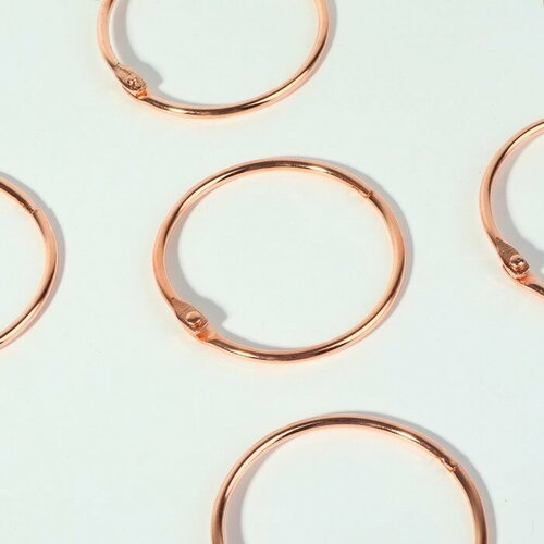 Кольцо для карниза, разъёмное, d = 50/56 мм, 10 шт, цвет розовое золото(3 шт.)