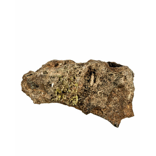 Минерал Эпидот на барите, в коллекцию, размер 38х26х12 мм, вес 9 грамм, месторождение Марокко