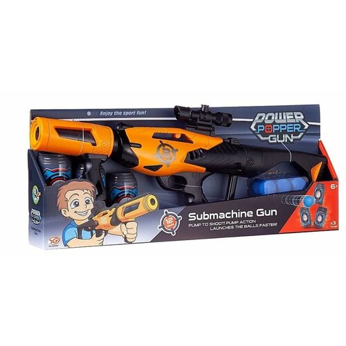 Shenzhen toys Бластер Submachine gun с мягкими пулями в коробке YG04P игровой набор стрелок в комплекте бластер мягкие пули 4шт мишени 2шт shantou gepai h07a 4