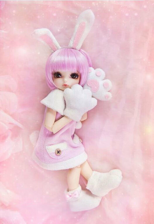 Комплект Одежды Angel Studio 1/6 Tencent baby’s dress (Розовый Зайка для кукол Энжел Студио 26 см)
