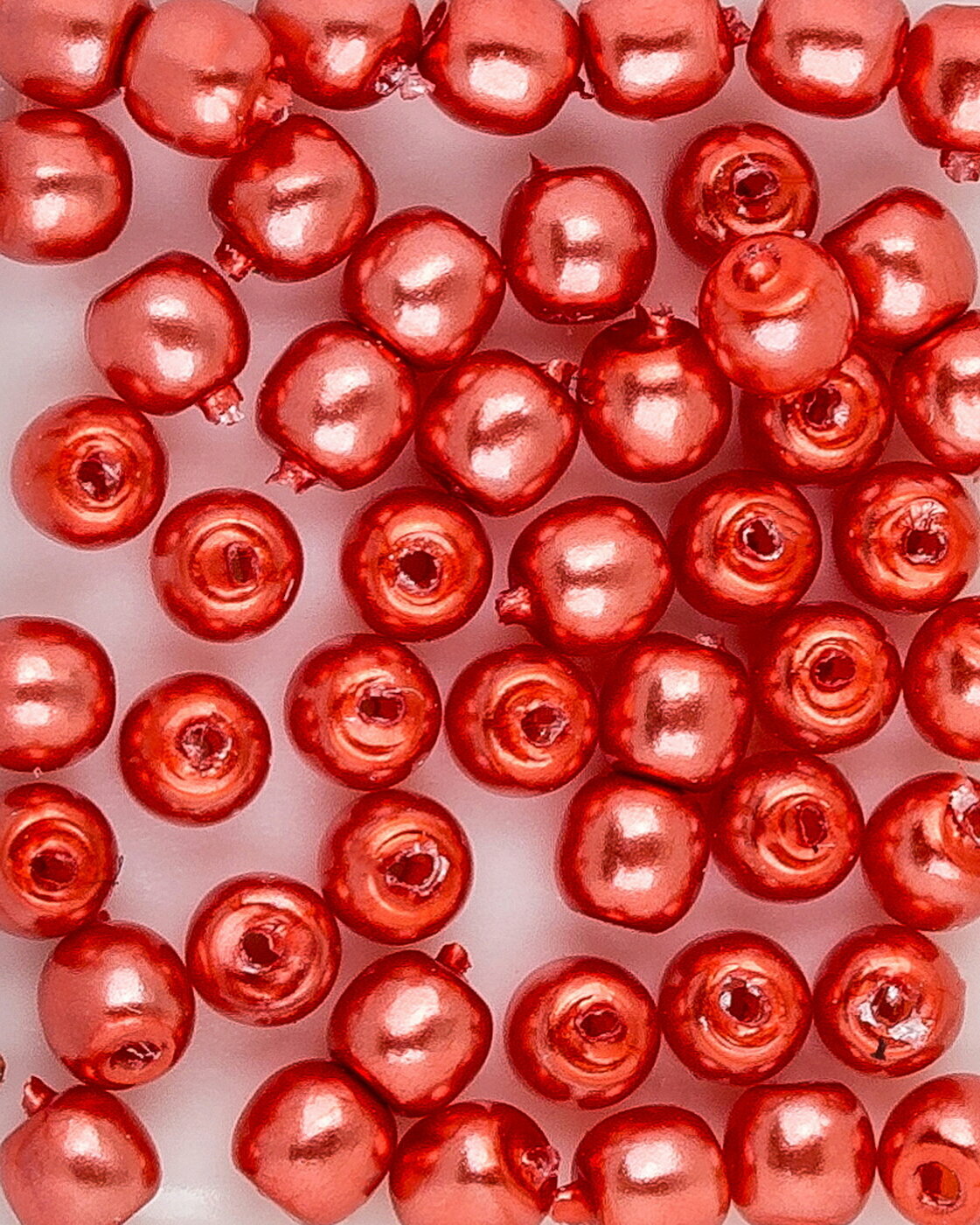 Стеклянные чешские бусины с покрытием под жемчуг, 2 мм, цвет Shiny Salmon, 100 шт.