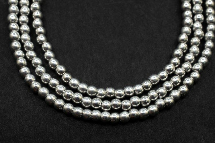 Бусины круглые 2мм, цвет 27000 серебро, 737-004, 1 нить (около 100шт)