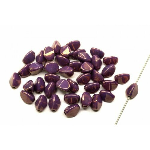 Бусины Pinch beads 5х3мм, отверстие 0,8мм, цвет 03000/15726 фиолетовый глянцевый, 755-084, 10г (около 117шт)