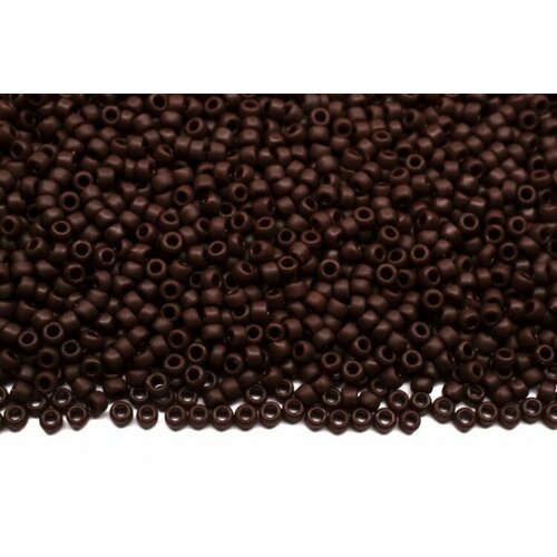 Бисер японский TOHO круглый 15/0 #0046F коричневый, матовый непрозрачный, 10 грамм