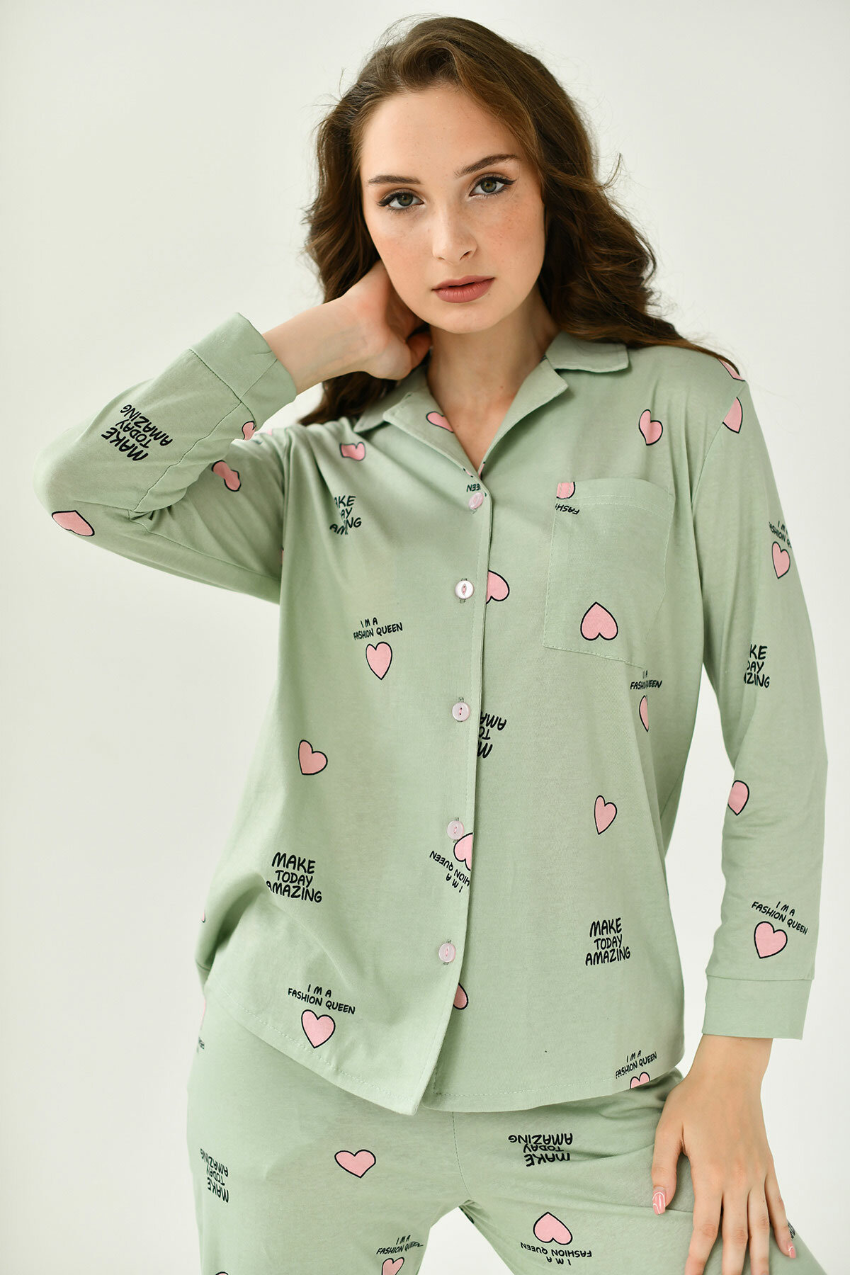 Пижама Оптима Трикотаж, размер 52, зеленый - фотография № 4