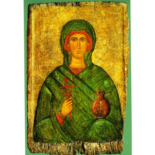 Икона святая Анастасия на дереве на левкасе 40 см рукописная икона святая анастасия узорешительница