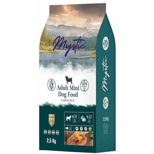 Mystic Adult Mini Dog Food Lamb & Rice полнорационный сухой корм для собак мелких пород, с ягненком и рисом - 2,5 кг