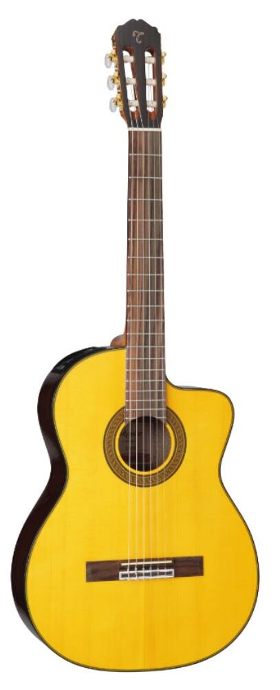 TAKAMINE GC5CE NAT классическая электроакустическая гитара, топ из массива ели, цвет натуральный, нижняя дека и обечайка - махог