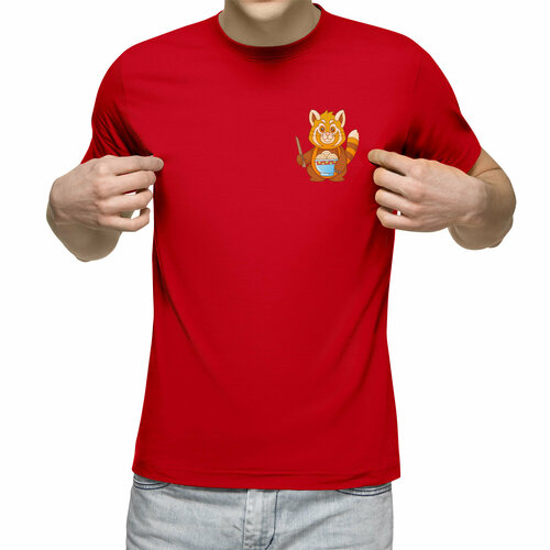 Футболка Us Basic, размер XL, красный мужская футболка красная панда s черный