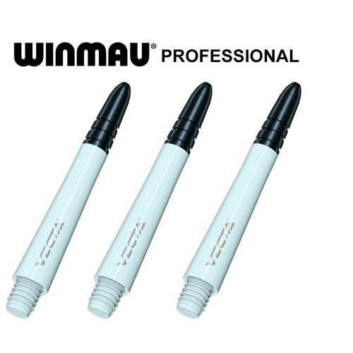 фото Композитные хвостовики 3шт (white, medium, 39mm) winmau vecta. аксессуары для дротиков дартс.