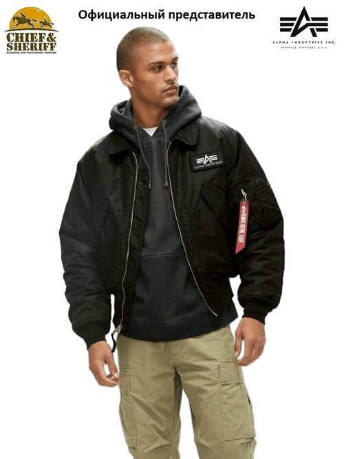 бомбер ALPHA INDUSTRIES, размер 3XL, черный