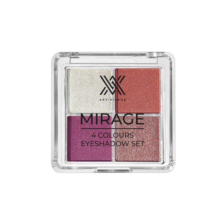 ART-VISAGE Палетка теней для век "MIRAGE", 4 оттенка, 01 cashmere
