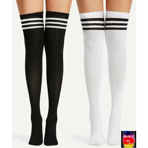Гетры , 2 пары, размер 36/41, белый, черный гетры гетры в стиле панк носки до бедра гетры для ног зимние женские теплые носки пушистые гетры