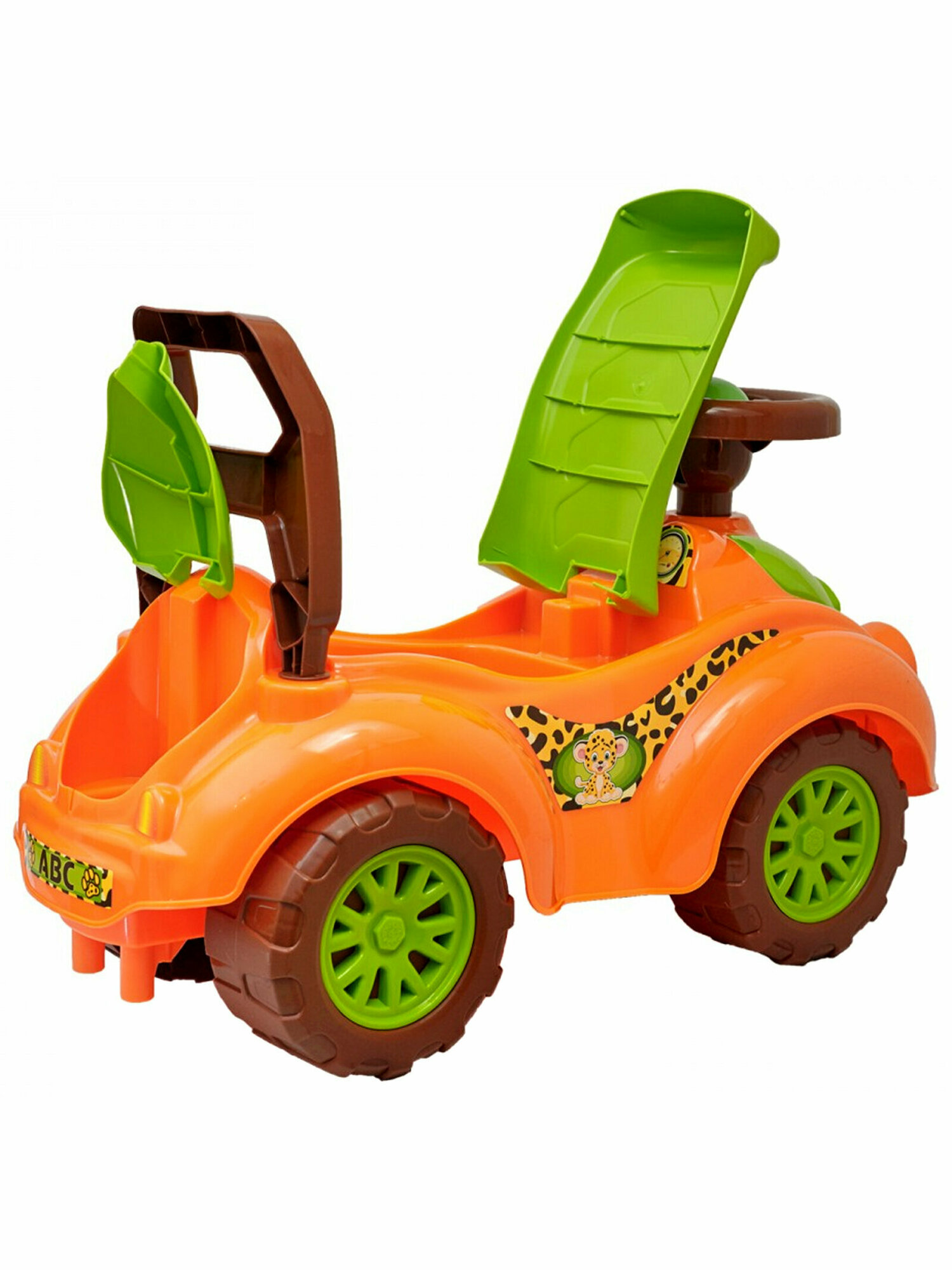 Толокар ТехноК Автомобиль Тигренок, оранжевый (3268) - фото №2