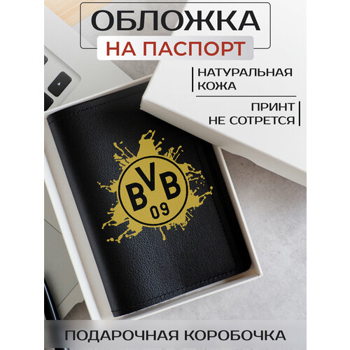 Обложка для паспорта RUSSIAN HandMade, черный обложка на паспорт фк боруссия