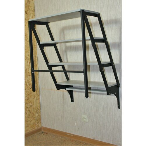 Стол-стеллаж откидной трансформер 4 полок