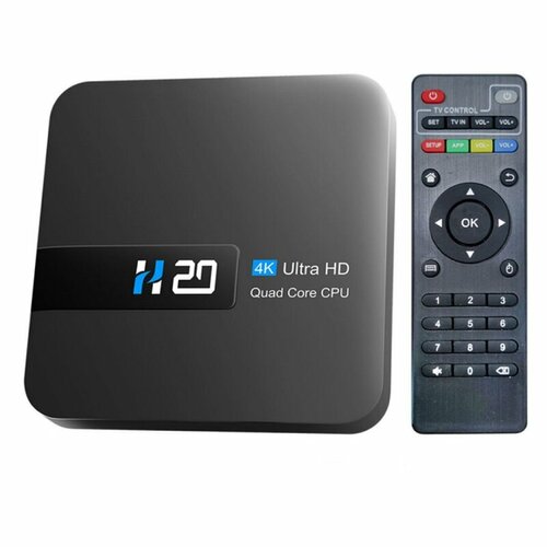 Смарт ТВ приставка H20 1/8GB, Rockchip RK3228A, Android 10.0, Wi-Fi 2.4GHz, Smart TV Box 4K UHD, Андроид ТВ бокс, Медиаплеер