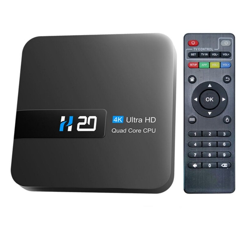 Смарт ТВ приставка H20 2/16GB, Rockchip RK3228A, Android 10.0, Wi-Fi 2.4GHz, Smart TV Box 4K UHD, Андроид ТВ бокс, Медиаплеер