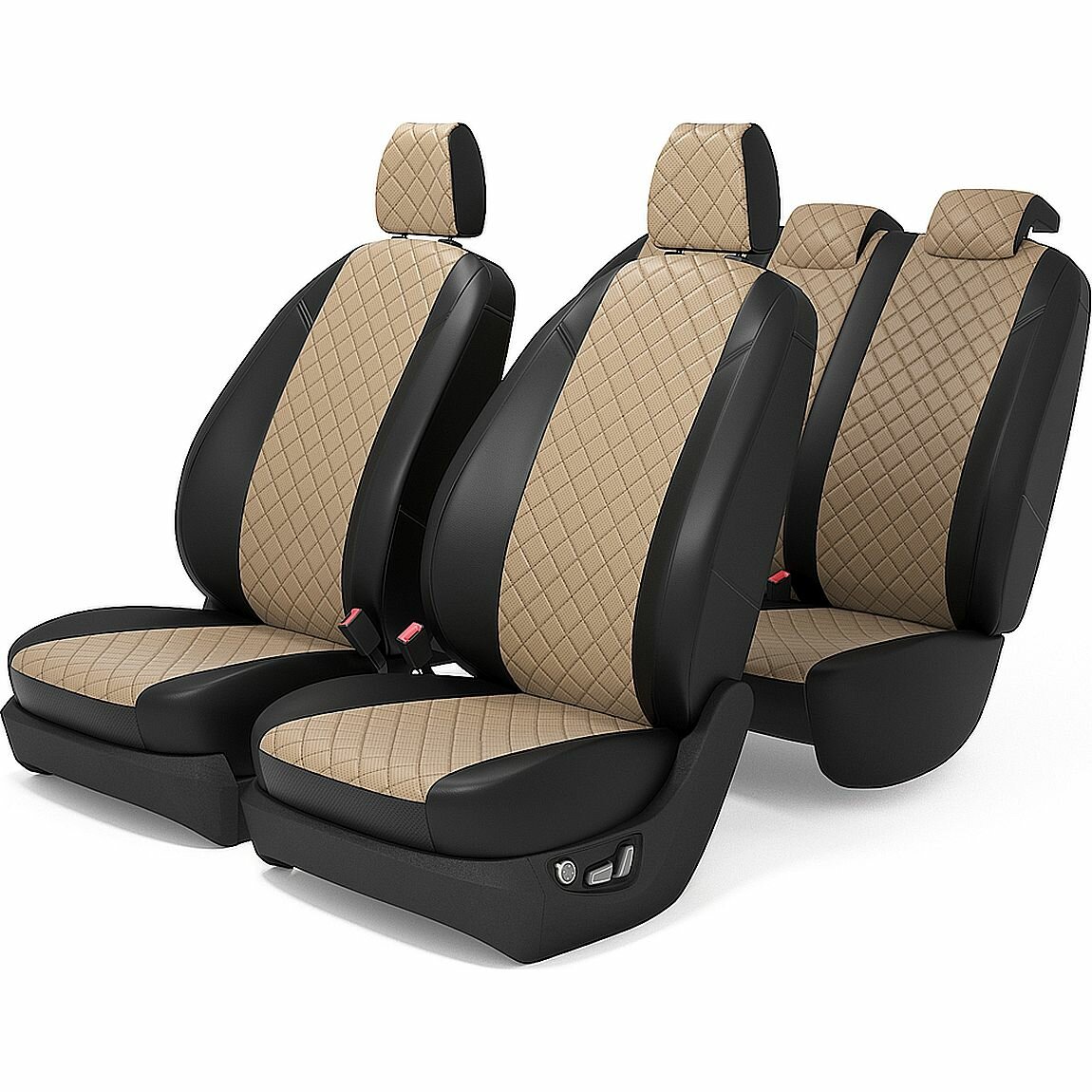 Чехлы на сиденья для Тойота Рав4 (Toyota RAV4 ХА40 2012-2019) / AutoKot / PRav41318rombbej