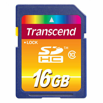 Карта памяти Transcend Premium SDHC 16Gb UHS-I Cl10, TS16GSDHC10, 202503