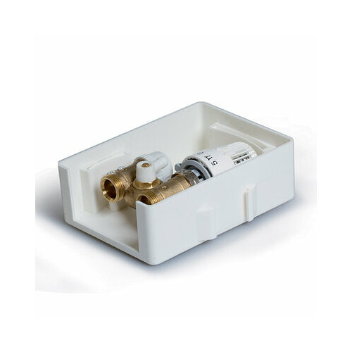 регулировочный короб tim tcb k 01 с термостатическим клапаном для теплого пола Регулировочный короб с ограничителем температуры обратного потока TIM TCB-C/RTL01